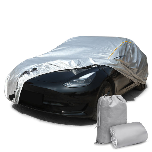 Daolar Waterdichte Auto Cover Voor Tesla Model 3/S/X/Y Volledige Exterieur Covers Met Geventileerde Mesh en oplaadpoort Buiten All Weather Snowproof UV Bescherming Winddicht