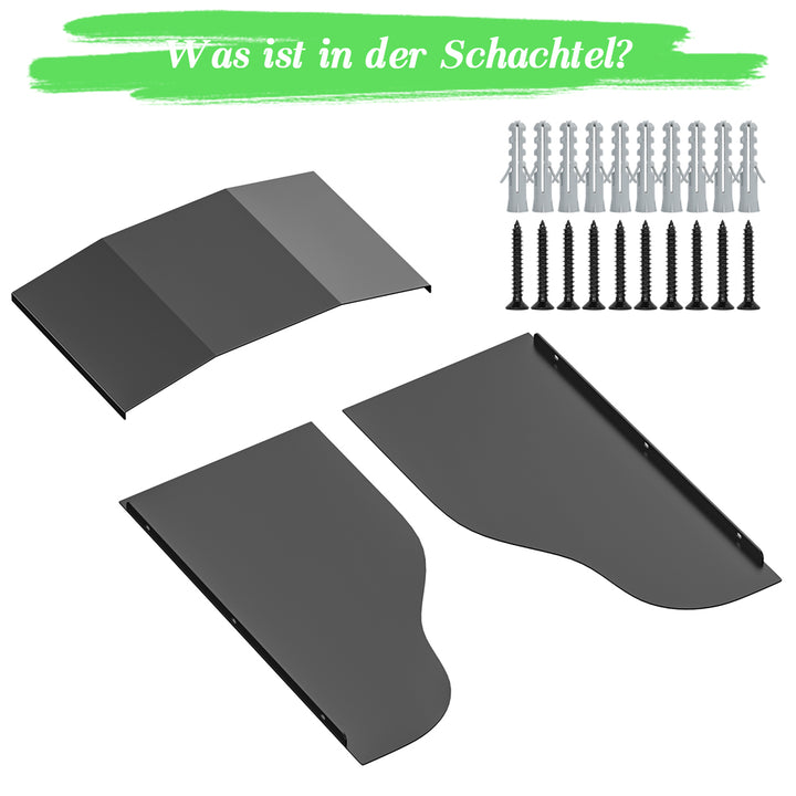EVify Wallbox Wetterschutz aus rostfreiem Stahl • Schutzdach Wallbox Abdeckung • Wetterschutzdach Regenschutz Überdachung für EV Ladestation EVify Wallbox Wetterschutz aus rostfreiem Stahl • Schutzdach Wallbox Abdeckung • Wetterschutzdach Regenschutz Überdachung für EV Ladestation
